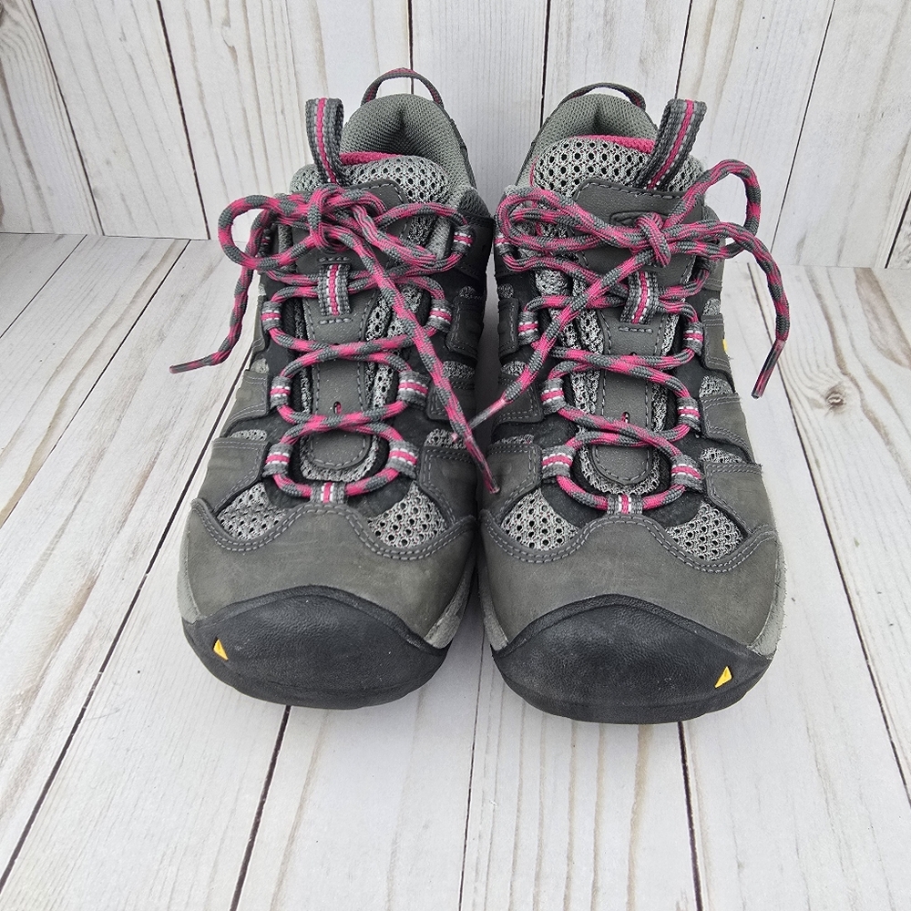 Keen Hiking Shoes Pink and Gray Women’s Size 7.5 - Picture 3 of 16